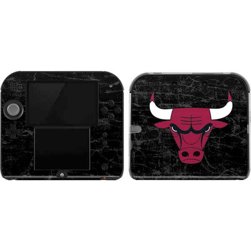 NBA Chicago Bulls Black Distressed Nintendo 2DS Skin