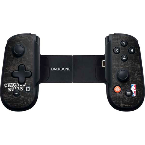 NBA Chicago Bulls Black Distressed Backbone One for iPhone Game Controller Skin