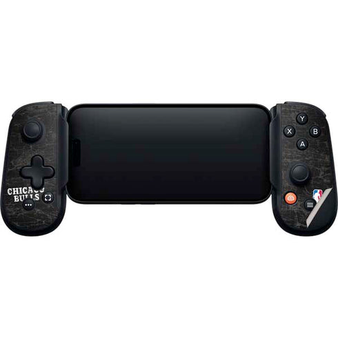 NBA Chicago Bulls Black Distressed Backbone One for iPhone Game Controller Skin