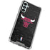 NBA Chicago Bulls Black Distressed Galaxy A14 5G Clear Case