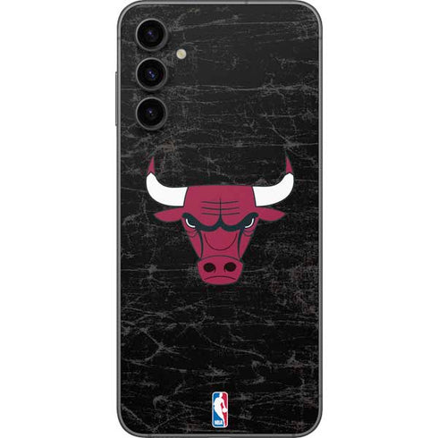 NBA Chicago Bulls Black Distressed Galaxy A14 5G Skin