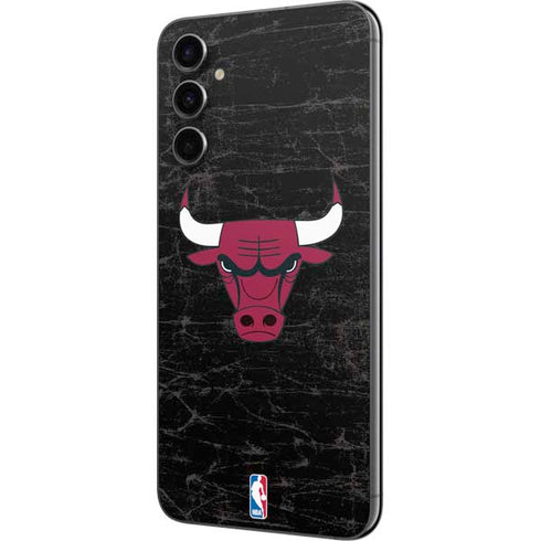 NBA Chicago Bulls Black Distressed Galaxy A14 5G Skin