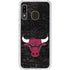 NBA Chicago Bulls Black Distressed Galaxy A20 Clear Case