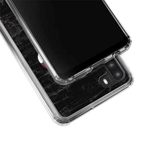 NBA Chicago Bulls Black Distressed Galaxy A21 Clear Case