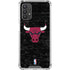 NBA Chicago Bulls Black Distressed Galaxy A32 5G Clear Case