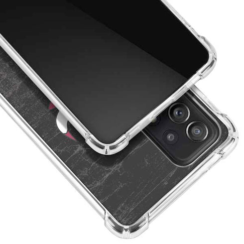 NBA Chicago Bulls Black Distressed Galaxy A52 5G Clear Case