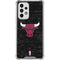 NBA Chicago Bulls Black Distressed Galaxy A53 5G Clear Case