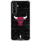 NBA Chicago Bulls Black Distressed Galaxy A54 5G Clear Case
