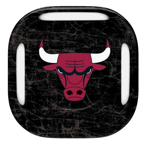 NBA Chicago Bulls Black Distressed Galaxy Buds Pro Skin
