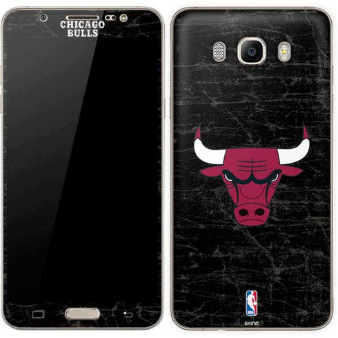 NBA Chicago Bulls Black Distressed Galaxy J7 Skin