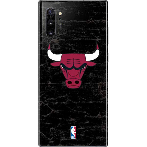 NBA Chicago Bulls Black Distressed Galaxy Note 10 Plus Skin