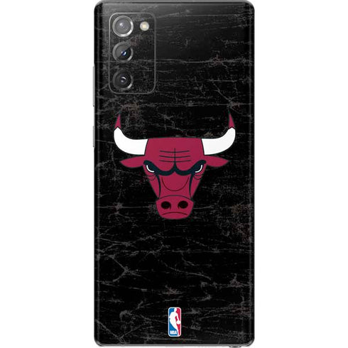 NBA Chicago Bulls Black Distressed Galaxy Note20 5G Skin