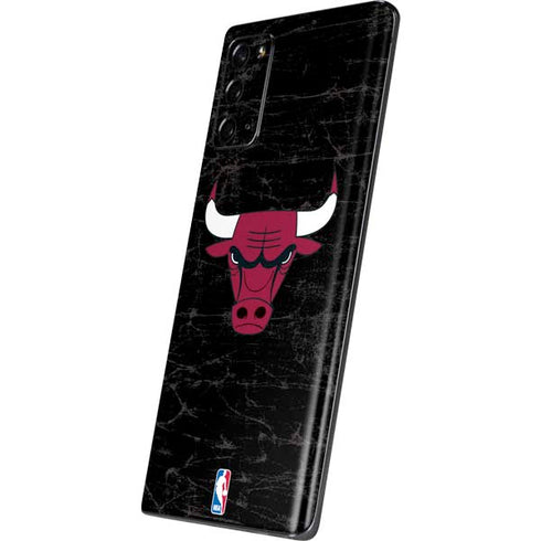 NBA Chicago Bulls Black Distressed Galaxy Note20 5G Skin