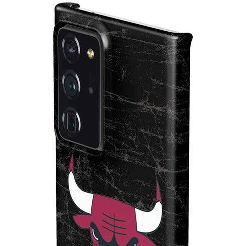 NBA Chicago Bulls Black Distressed Galaxy Note20 Ultra 5G Lite Case