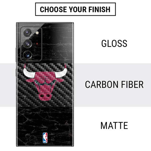 NBA Chicago Bulls Black Distressed Galaxy Note20 Ultra 5G Skin