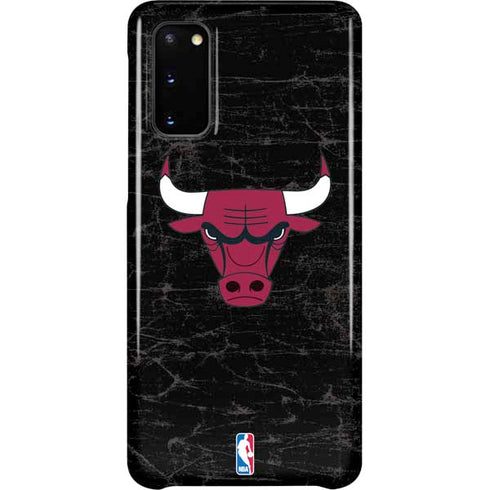 NBA Chicago Bulls Black Distressed Galaxy S20 Lite Case