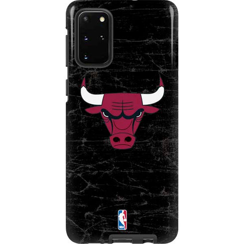 NBA Chicago Bulls Black Distressed Galaxy S20 Plus Pro Case