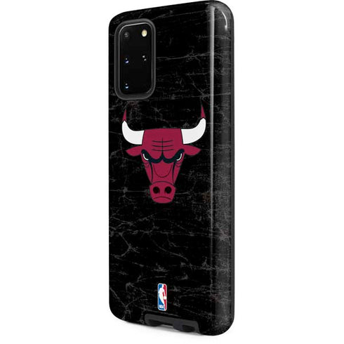 NBA Chicago Bulls Black Distressed Galaxy S20 Plus Pro Case