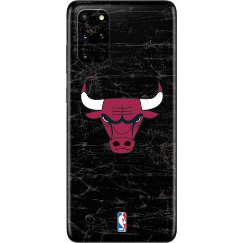 NBA Chicago Bulls Black Distressed Galaxy S20 Plus Skin