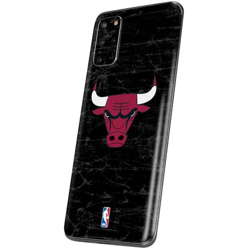 NBA Chicago Bulls Black Distressed Galaxy S20 Plus Skin