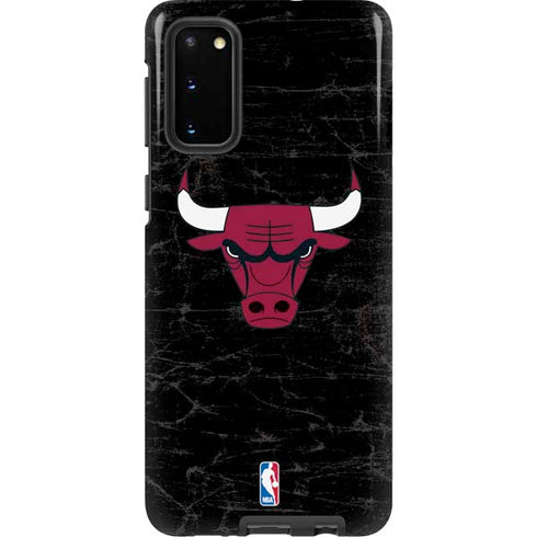 NBA Chicago Bulls Black Distressed Galaxy S20 Pro Case