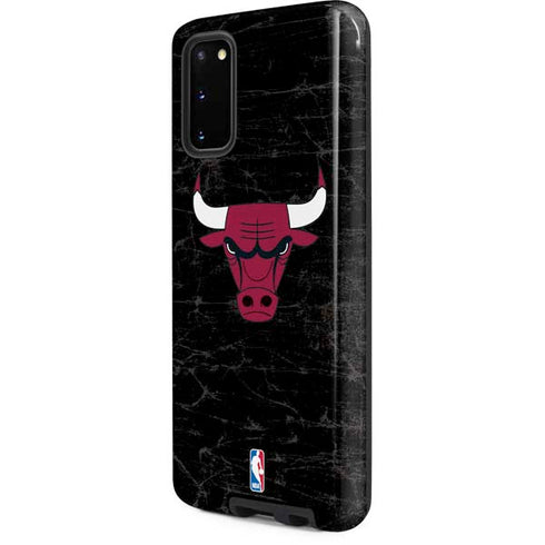 NBA Chicago Bulls Black Distressed Galaxy S20 Pro Case
