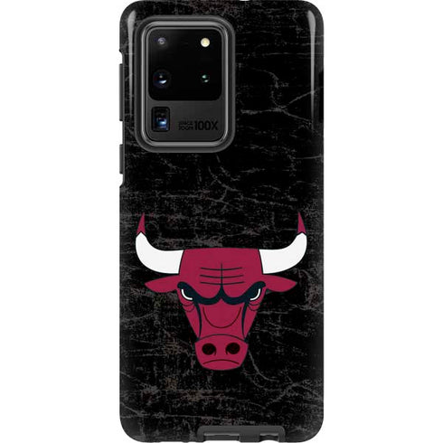 NBA Chicago Bulls Black Distressed Galaxy S20 Ultra 5G Pro Case