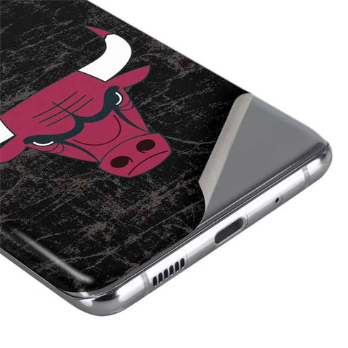 NBA Chicago Bulls Black Distressed Galaxy S20 Ultra 5G Skin