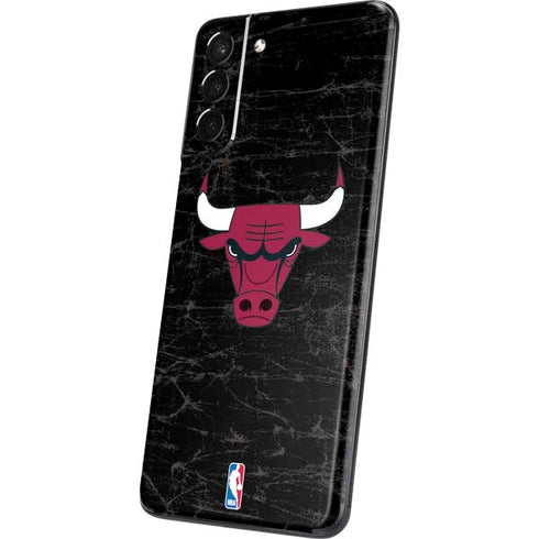 NBA Chicago Bulls Black Distressed Galaxy S21 5G Skin