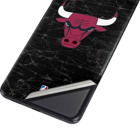 NBA Chicago Bulls Black Distressed Galaxy S21 5G Skin