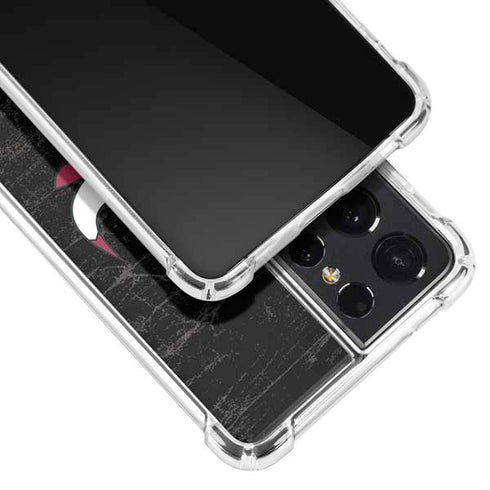NBA Chicago Bulls Black Distressed Galaxy S21 Ultra 5G Clear Case