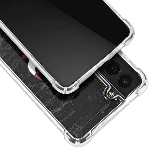 NBA Chicago Bulls Black Distressed Galaxy S22 Plus Clear Case