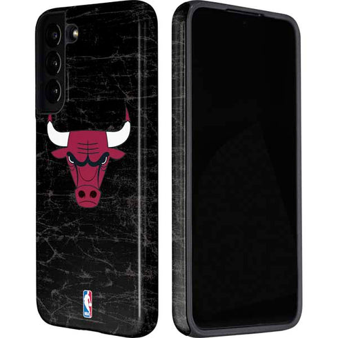 NBA Chicago Bulls Black Distressed Galaxy S22 Plus Pro Case