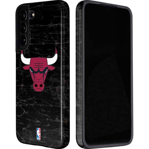 NBA Chicago Bulls Black Distressed Galaxy S22 Pro Case