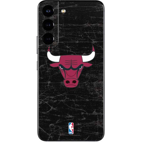 NBA Chicago Bulls Black Distressed Galaxy S22 Skin