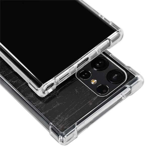 NBA Chicago Bulls Black Distressed Galaxy S22 Ultra Clear Case