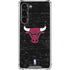 NBA Chicago Bulls Black Distressed Galaxy S23 Plus Clear Case