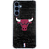 NBA Chicago Bulls Black Distressed Galaxy S24 Clear Case