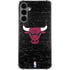 NBA Chicago Bulls Black Distressed Galaxy S24 Plus Clear Case