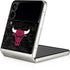 NBA Chicago Bulls Black Distressed Galaxy Z Flip3 5G Skin