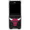 NBA Chicago Bulls Black Distressed Galaxy Z Flip5 5G Clear Case