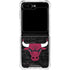 NBA Chicago Bulls Black Distressed Galaxy Z Flip5 5G Clear Case