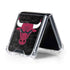 NBA Chicago Bulls Black Distressed Galaxy Z Flip5 5G Clear Case