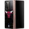 NBA Chicago Bulls Black Distressed Galaxy Z Fold2 5G Skin