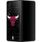 NBA Chicago Bulls Black Distressed Galaxy Z Fold3 5G Skin
