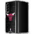 NBA Chicago Bulls Black Distressed Galaxy Z Fold4 5G Clear Case