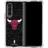 NBA Chicago Bulls Black Distressed Galaxy Z Fold4 5G Clear Case