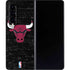 NBA Chicago Bulls Black Distressed Galaxy Z Fold4 5G Skin
