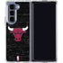 NBA Chicago Bulls Black Distressed Galaxy Z Fold5 5G Clear Case