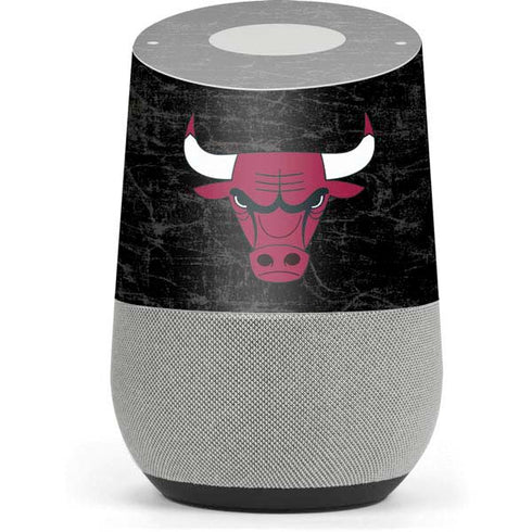 NBA Chicago Bulls Black Distressed Google Home Skin